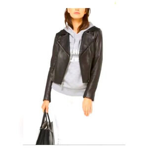 Michael Kors leather moto jacket​